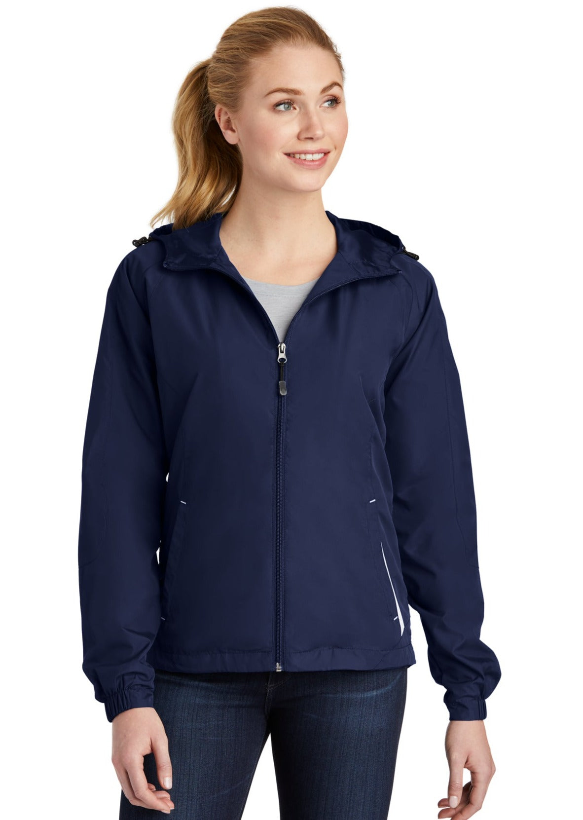 Sport-Tek® Ladies Colorblock Hooded Raglan Jacket LST76