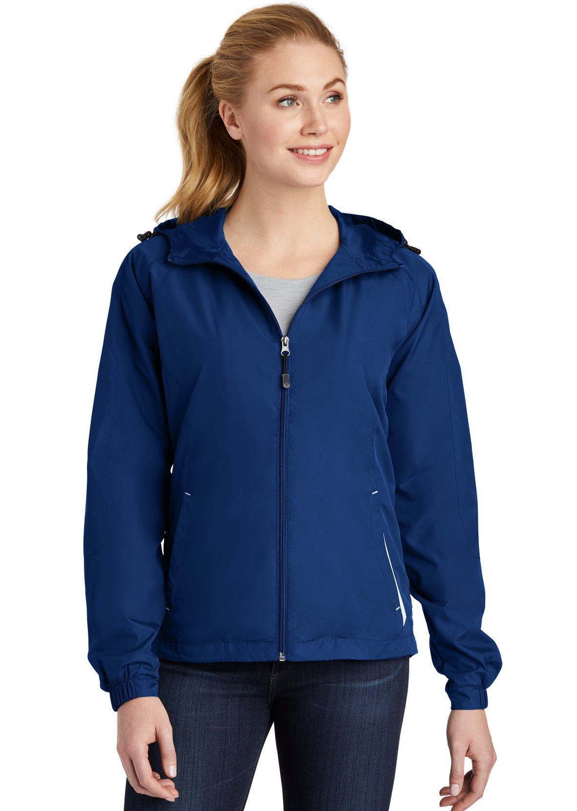 Sport-Tek® Ladies Colorblock Hooded Raglan Jacket LST76