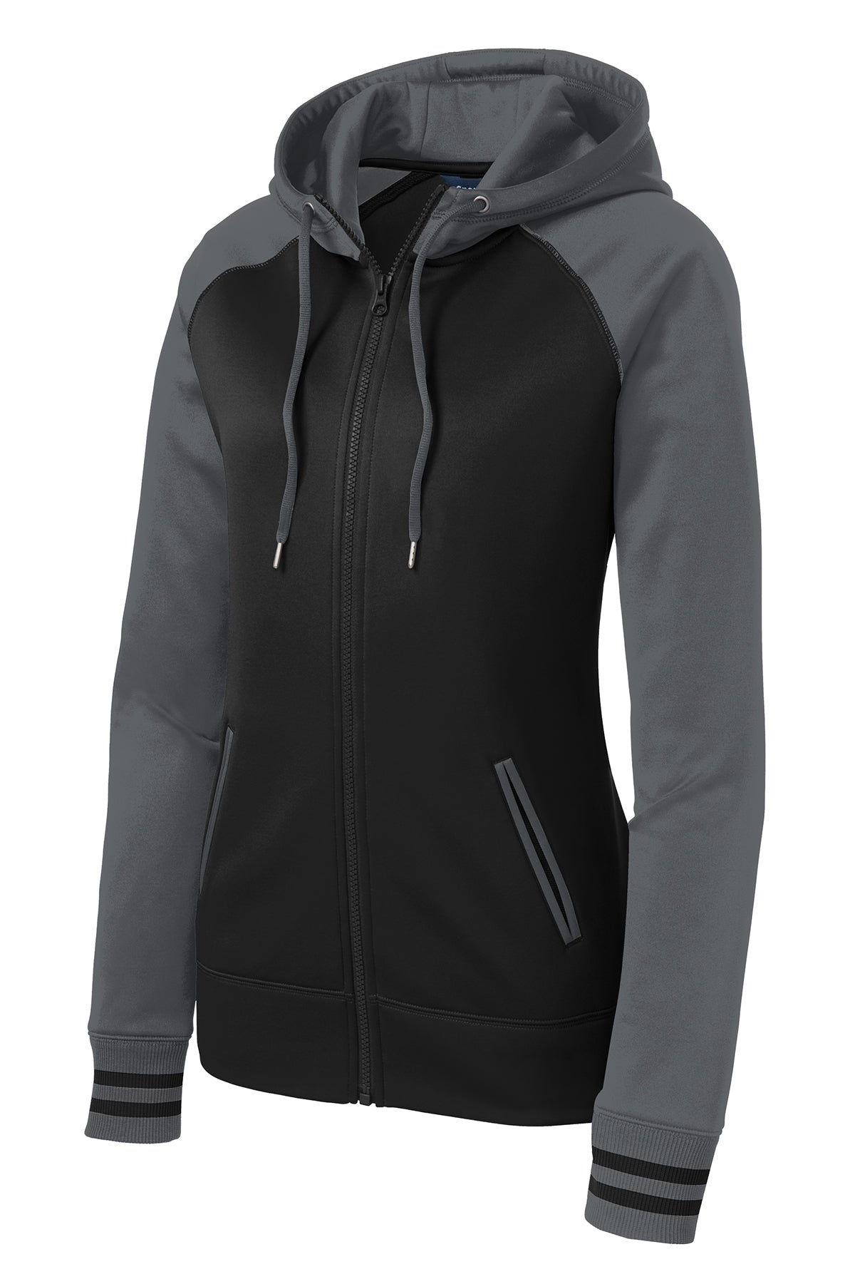 Sport-Tek® Ladies Sport-Wick® Varsity Fleece Full-Zip Hooded Jacket LST236